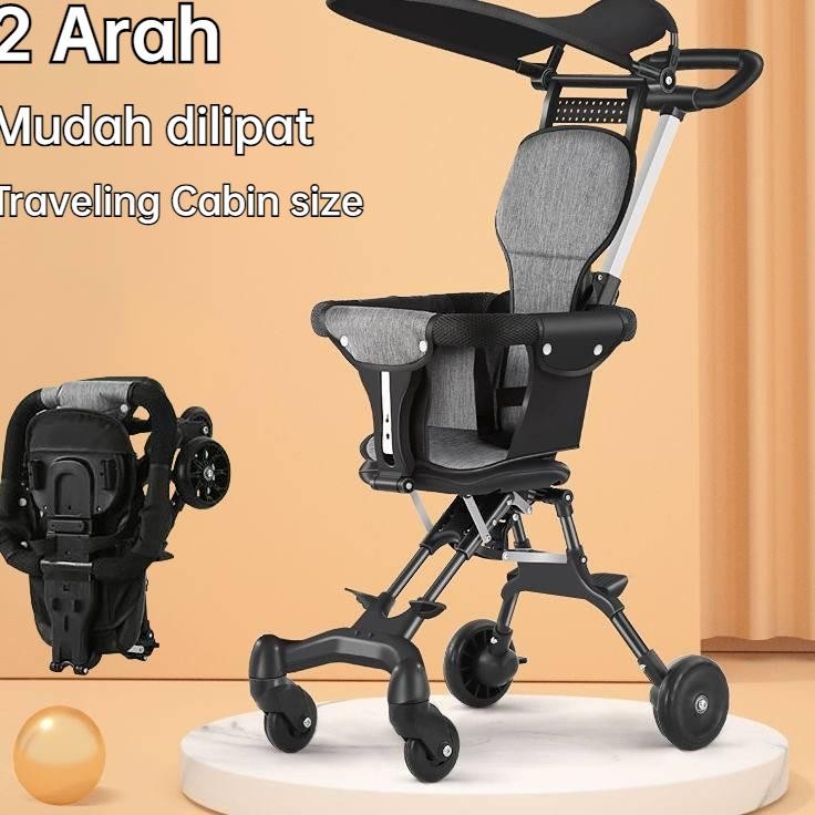 Babyhome Ereta Dorong Bayi Lipat Troller Lipat Traveling Troller Bayi Troller Ana 2 Arah Multifungi
