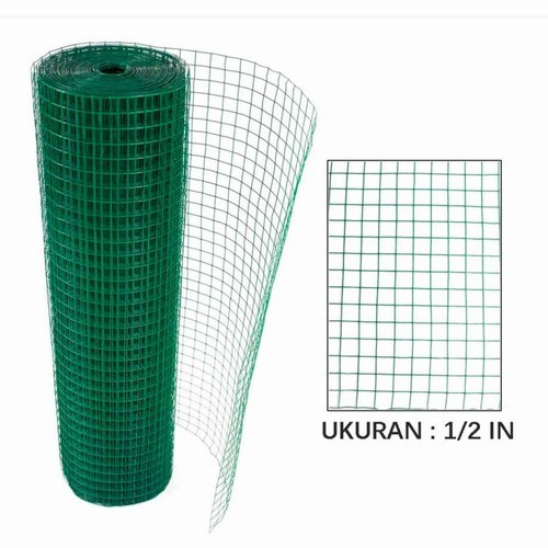 RAM LOKET HIJAU 1/2 //KAWAT HIJAU // AYAKAN KAWAT PVC 1 ROL PER ROLL