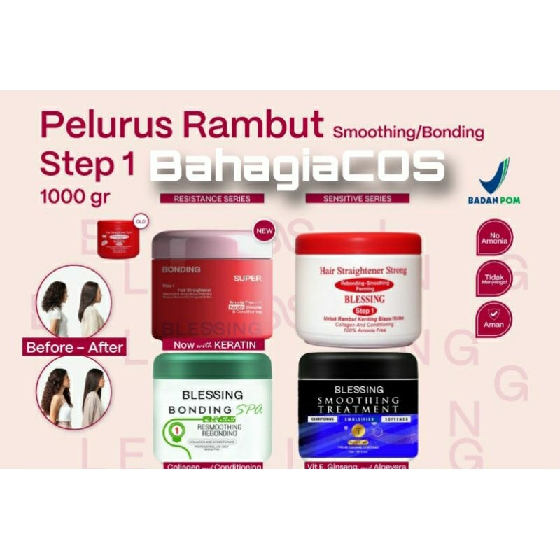 Blesing Smoothing Rebonding STEP1 1kg Blessing Rebonding Pelurus Rambut