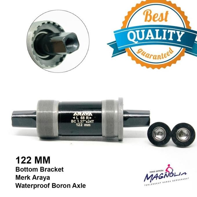 Bottom Bracket / BB Axle 122 MM Sepeda MTB / As Tengah Bearing - Araya Siap Kirim