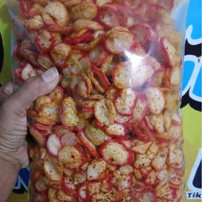

TERBAIK UM(1) Krupuk seblak kencur 1kg Camilan Pedas Food Snacks