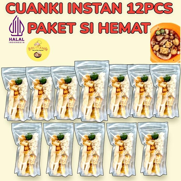 

BERKUALITAS 12 BUNGKUS CUANKI INSTAN BOCITANG PAKET USAHA HOTPOT INSTAN Ayam Food Kaldu Pedas Seblak