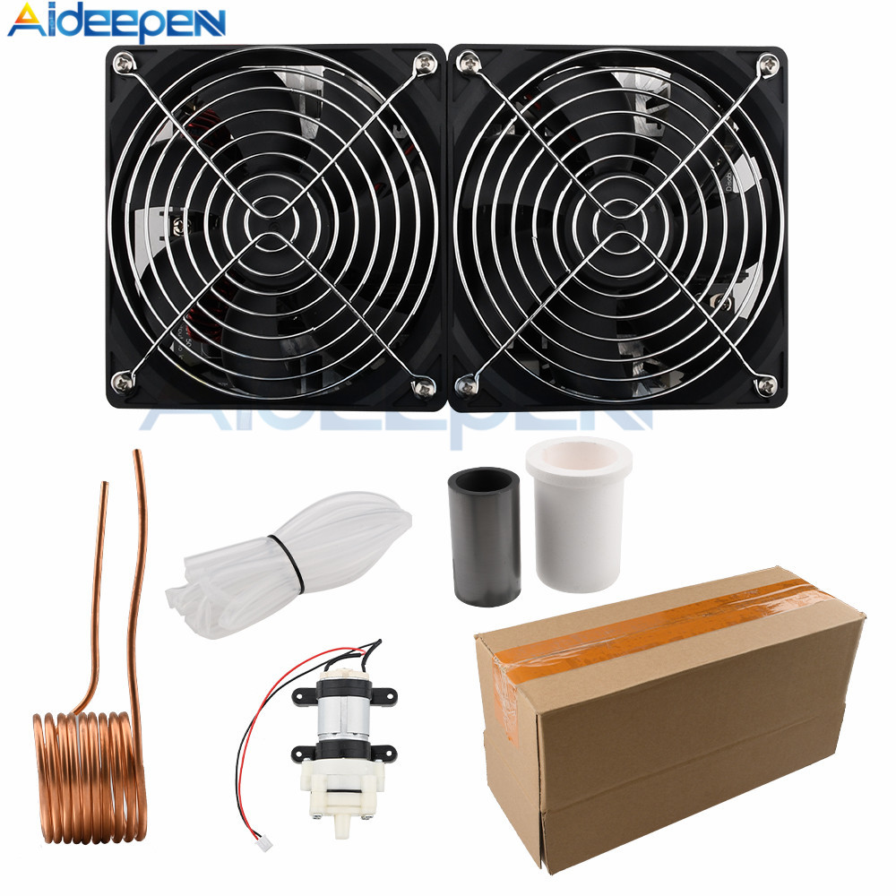 TAM DC 12V-48V 2500W ZVS Induction Heating Board Module Flyback Driver Heater with Coil Dual Fan Pow