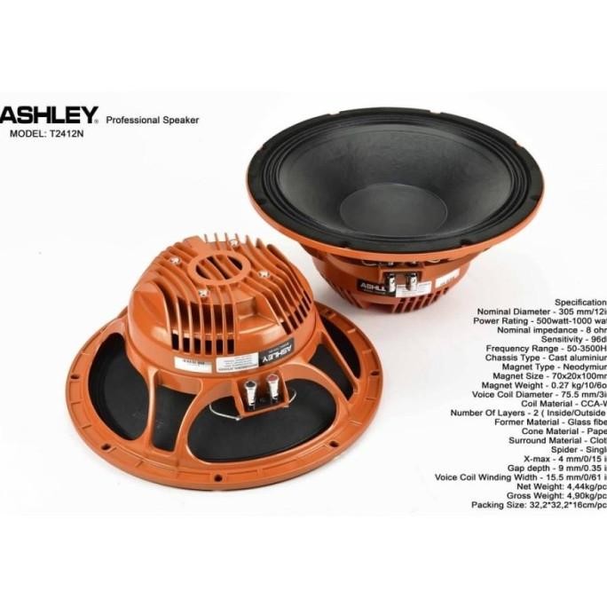Speaker Komponen Ashley T2412N / T24 12N / T2412 N 12 Inch New Stok