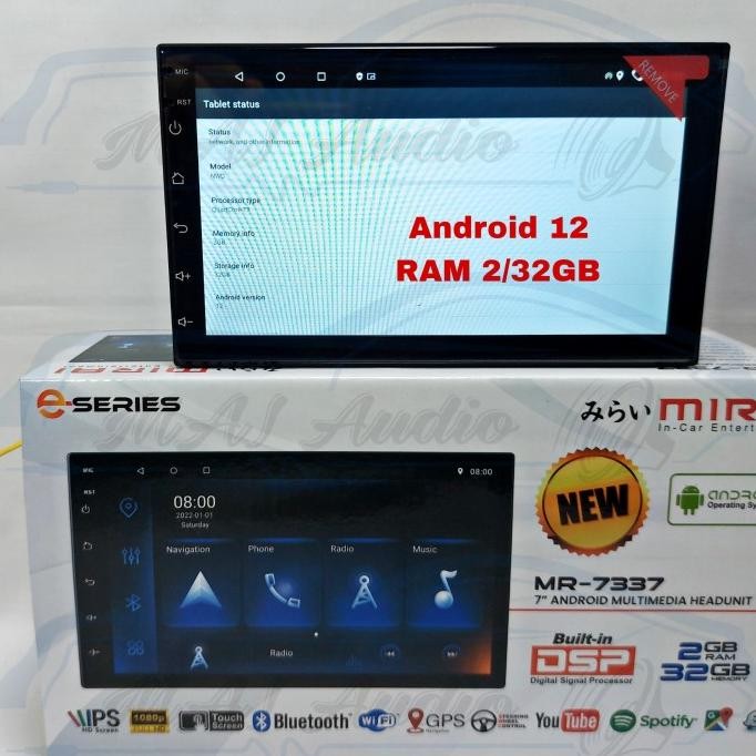 Terjangkau Head Unit Android Mirai Mr-7337 7 Inch Ram 2/32Gb