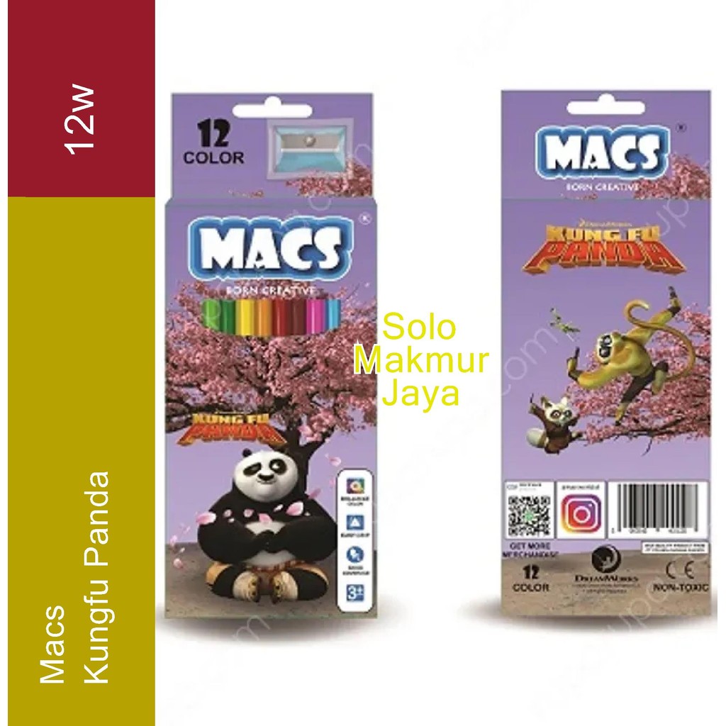 

Pensil Warna Macs 12 Warna Macs Kung Fu Panda 12 Color Macs Kungfu Panda Pencil 12 Color Asli