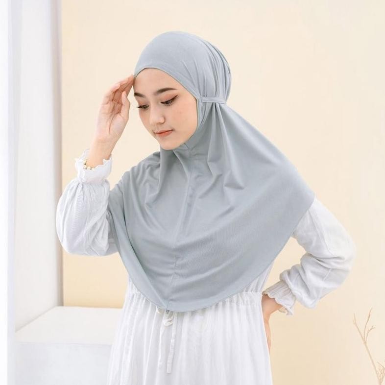 Terbaru.>> Hijab Instan Bergo Jersey Tali Premium/ Jilbab Jersey Tali Belakang/ Bergo Maryam Jersey