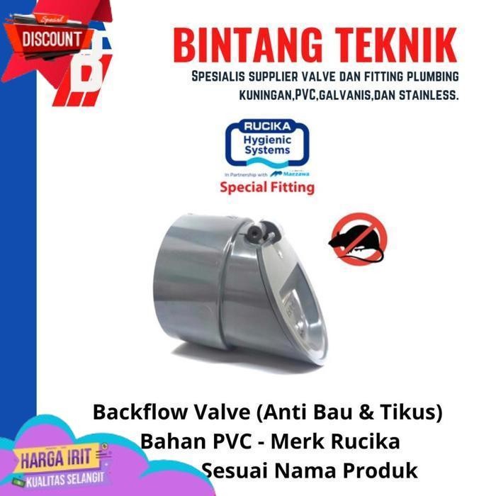 TERBAIK BACKFLOW VALVE 3" INCH PVC RUCIKA