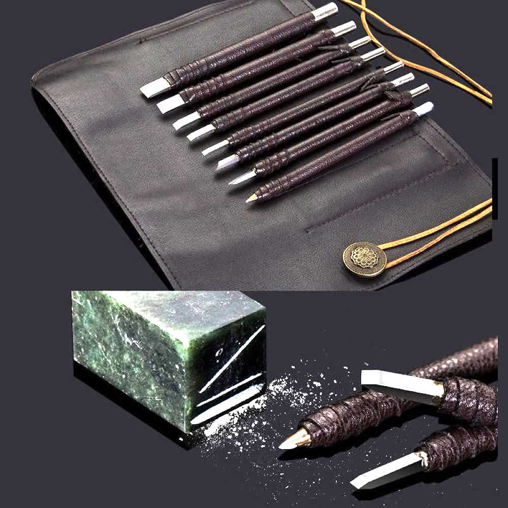 

Pisau Ukir Seni Pahat Carving Tool Tungsten Steel 8 PCS