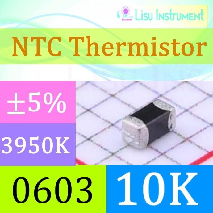 Murah (20) 10K 0603 NTC Thermistor 5% 3950K@3% Temperature Sensor 10k lisu992 Buru Order