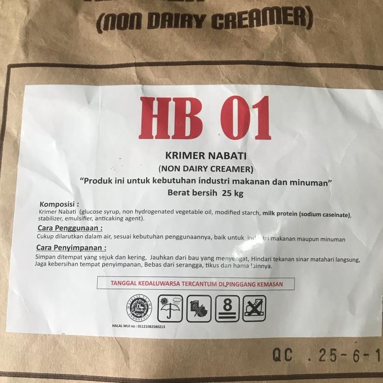 

Non Dairy Creamer Hb01 25G Mel Creamer 25G Melcreamerrimer Hb01