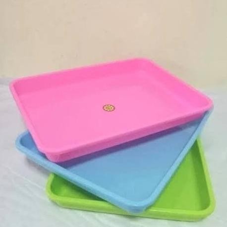 Buruan serbu] Baki Tray Nampan Segi Kotak Jumbo Besar Plastik Tantos Saji Makanan