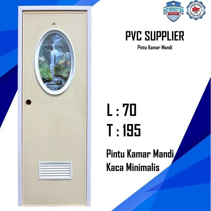 Sale Pintu PVC kamar mandi dengan kaca oval