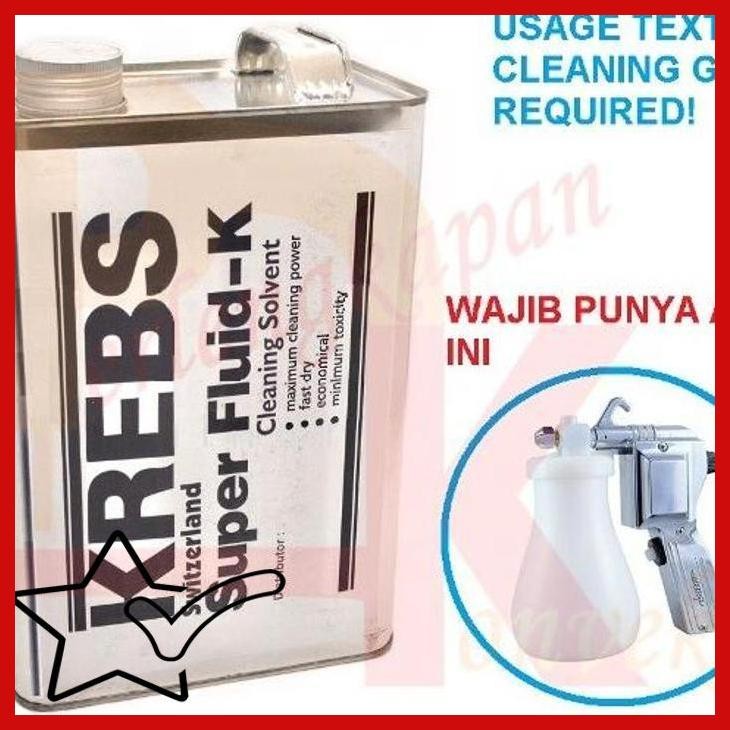[PGK] CAIRAN PEMBERSIH NODA MINYAK MAKANAN LEM KAIN PAKAIAN KREBS SUPER FLUID-K TEXTILE DRY CLEANING