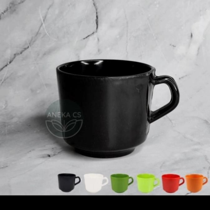 Silahkan Order] Cangkir Unica | Cangkir Melamin | Cangkir Hitam | Cangkir Kopi Unika