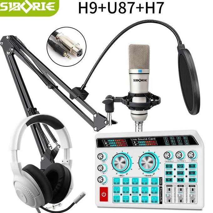 CO Siborie H9+U87+H7 paket komplit sound card earphones mic Full Set Paket recording