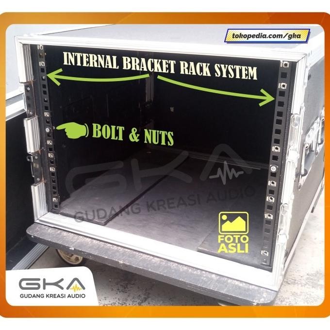 CO _ Rack Audio 8U List Hardcase Box Hardcase Rak Sound System Bracket