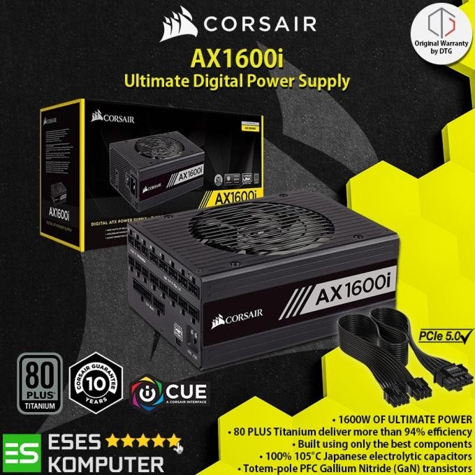 CO PSU Corsair AX Series AX1600i Ultimate Digital 1600W 80 Plus Titanium