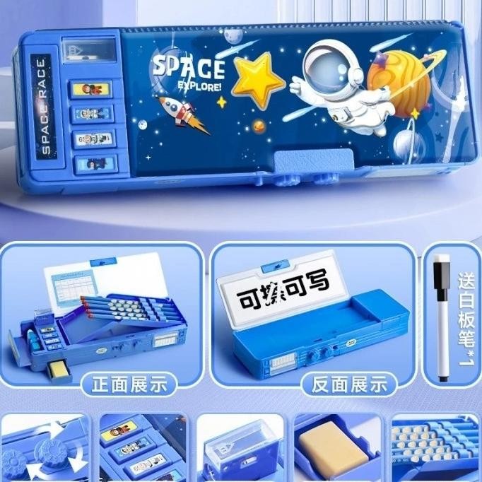 

diskon! tempat pensil password multifungsi astronot rocket roket karakter cinnamoroll biru kuromi ungu melody pink lucu kotak pensil alat tulis bahan tahan air berkapasitas besar lapis ganda termasuk rautan pakai sandi