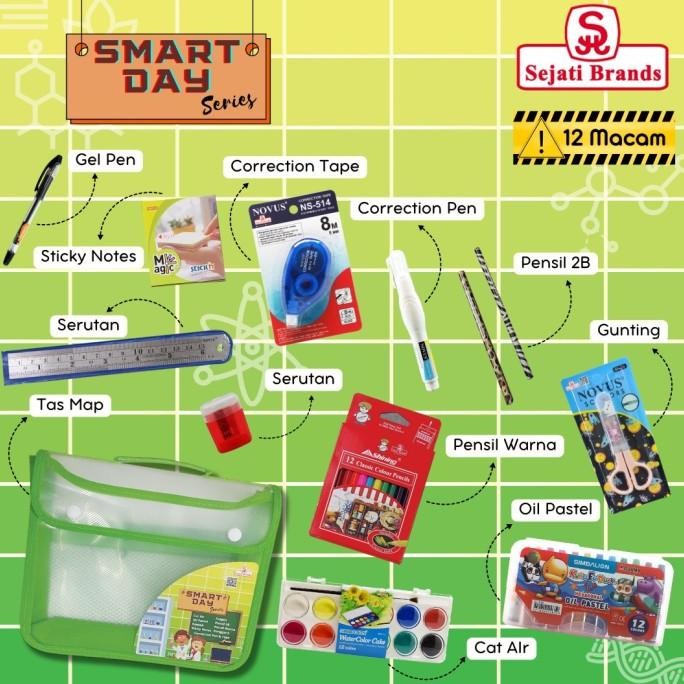 

diskon! paket tab ( tahun ajaran baru ) lengkap alat tulis sekolah smart day
