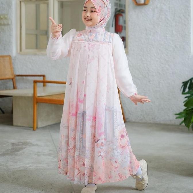 [ALTAIR.KIDS] Parisian Dress Anak Perempuan Premium 5-12 Tahun Gamis Anak Ceruty Babydoll Import Can