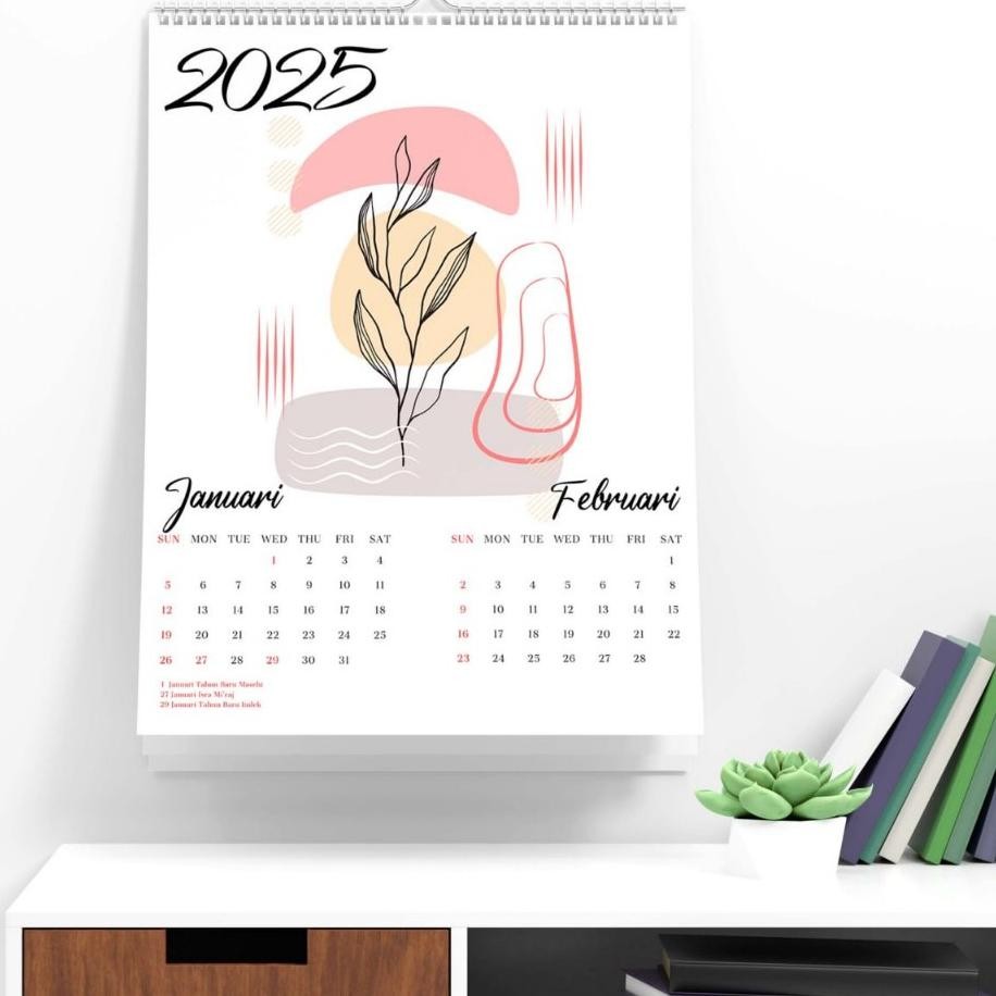

Alender Dinding 2025 Alender Aethetic 2025 Diding Piral Uuran A3