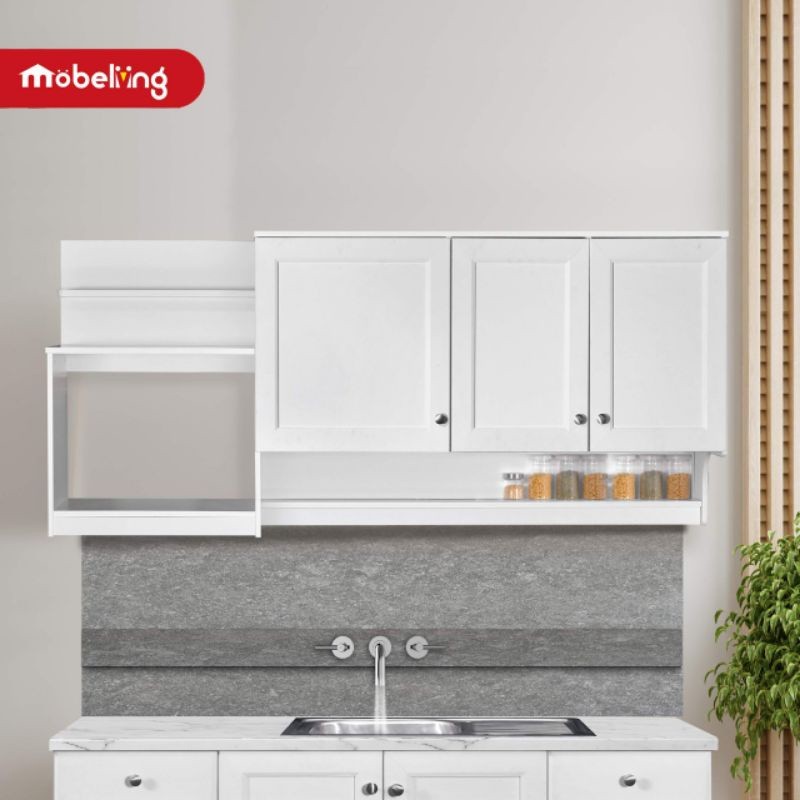 Mobeliving- Kitchen Set Lavender - Lemari Gantung Minimalis -  Lemari Gantung Lavender