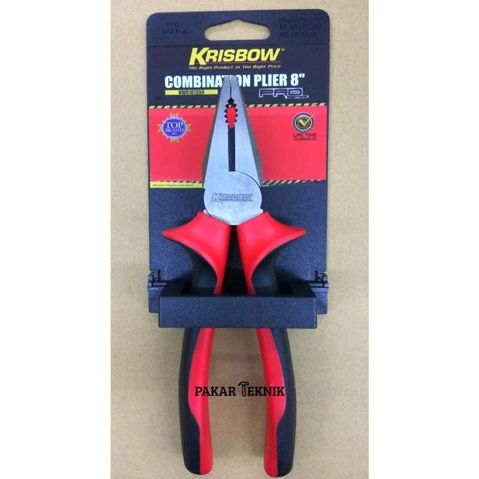 Tang Kombinasi 8 inch / Combination Plier 8" Red Krisbow Original dan Terpercaya