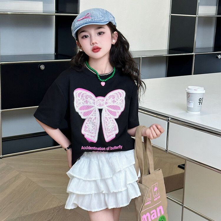 Setelan Rok Anak Perempuan, Gaya Barat Rok Lipit