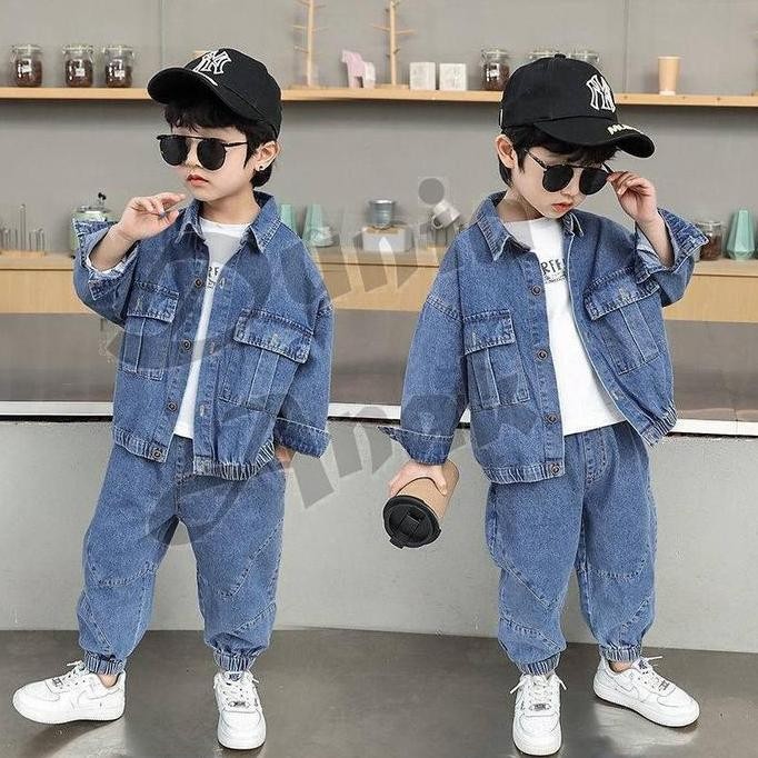 JAKET DENIM ANAK LAKI-LAKI PREMIUM / OUTER KEKINIAN ANAK COWOK