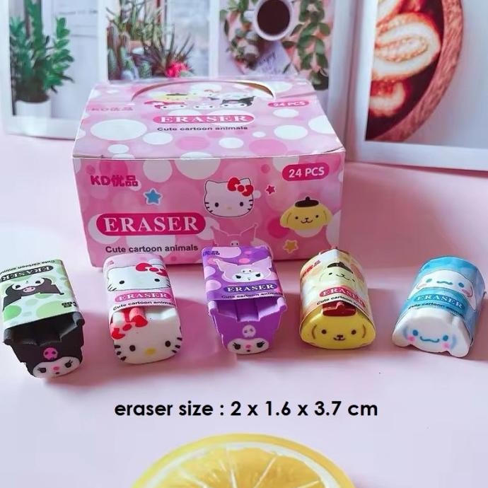 

Buruan serbu] Eraser medium sanrio penghapus setip pensil alat tulis stationery melody kuromi cinnamoroll