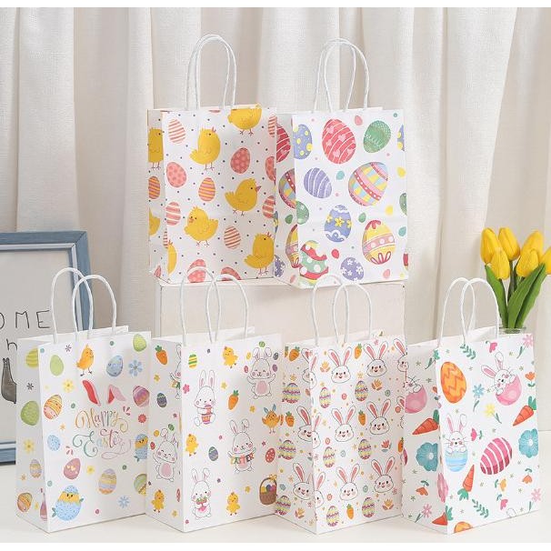 

Ready oke] Easter paper bag 1pcs kantong goodie bag paskah 1pcs bunny rabbit egg
