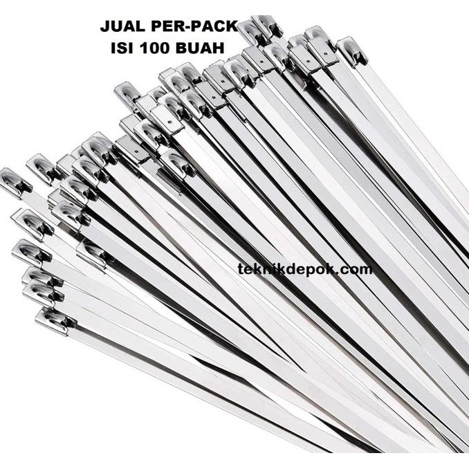 

Perpack Cable Ties Stainless 4.6 X 100 Cm Tali Tie 1 Meter Tis Pengika