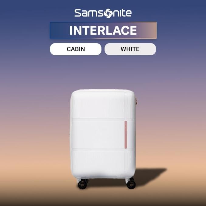 SALE Samsonite Koper Hardcase Interlace Cabin 20 inch Exp V2 - White