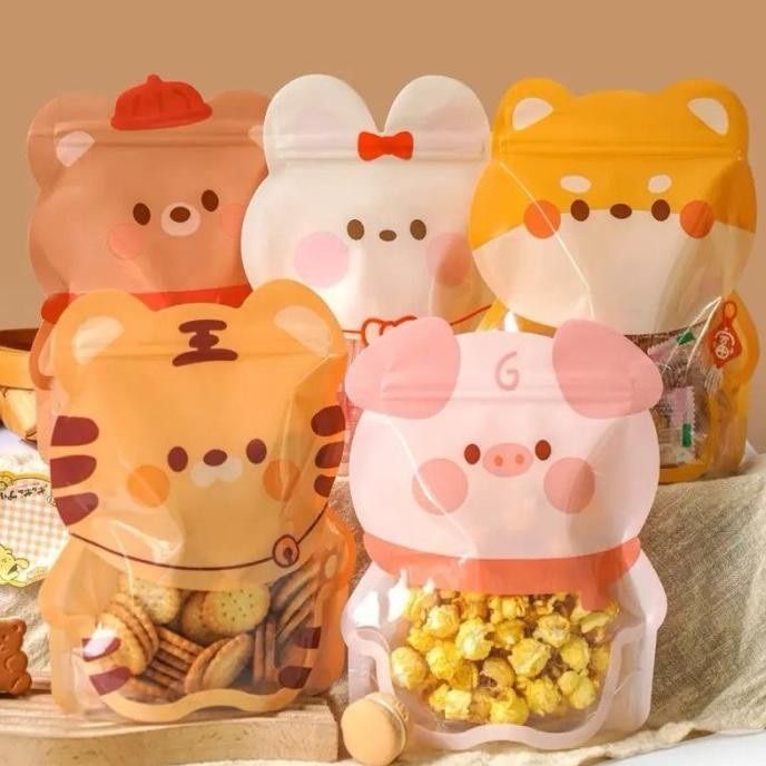 

hanya disini] Ziplock bag animal shape 1pcs kantong plastik souvenir goodie snack