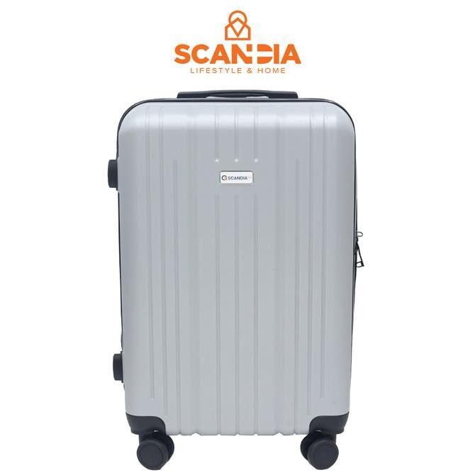 MURAH SCANDIA Koper Travel Luggage Bag Dash Scandiago 24 Inch Silver