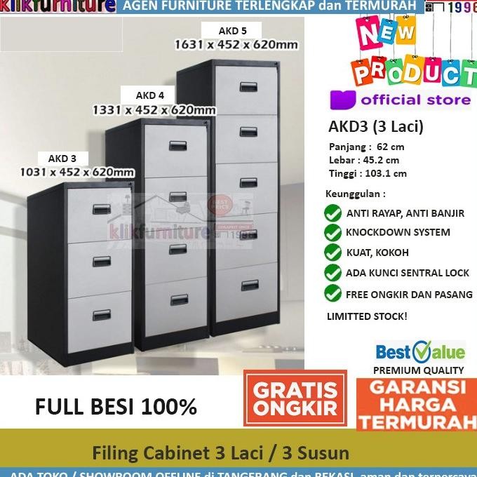 

Promo Filing Cabinet Besi 3 Susun 3 Laci