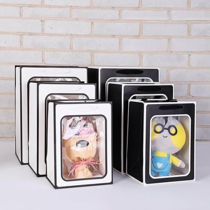 

Ready stock] Paper Bag / Kantong Belanja / Tas Kertas / Shopping Bag Window uk L