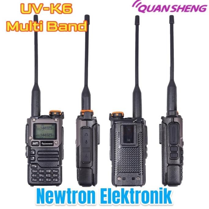 Ht Quansheng Uv-K6 Multiband Vhf Uhf Walkie Talkie Uvk6 Multi Air Band Original Dan Terpercaya