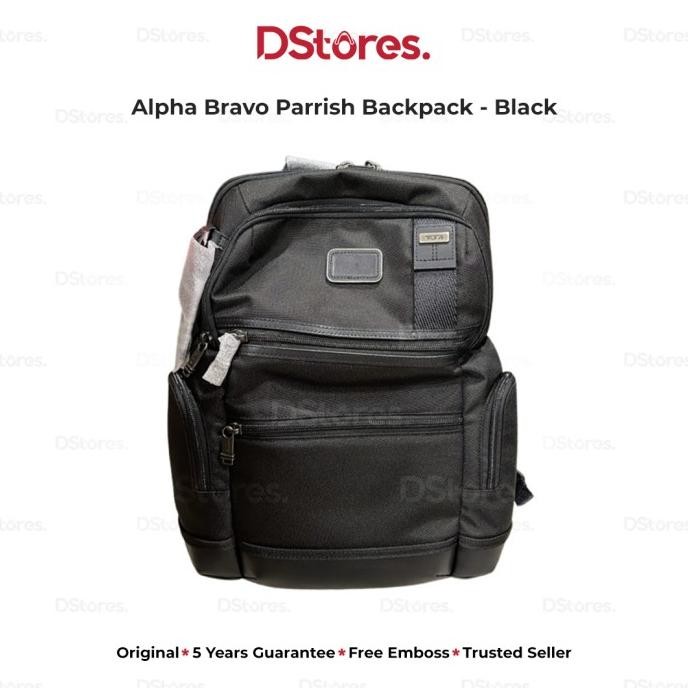 Murah Tumi Tas Ransel Alpha Bravo Parrish Backpack - Black