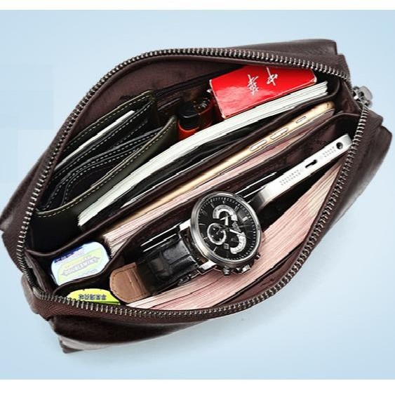 Sale Bison Denim-Handbag Pria / Clutch Bag Mewah (Bison N8009-2B)