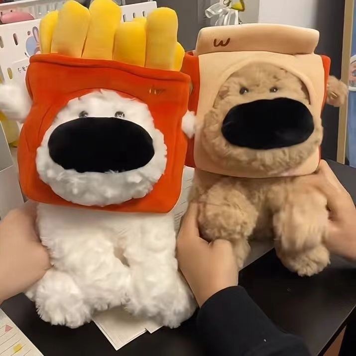 Mainan Boneka Anjing Hidung Besar Kentang Goreng Lucu