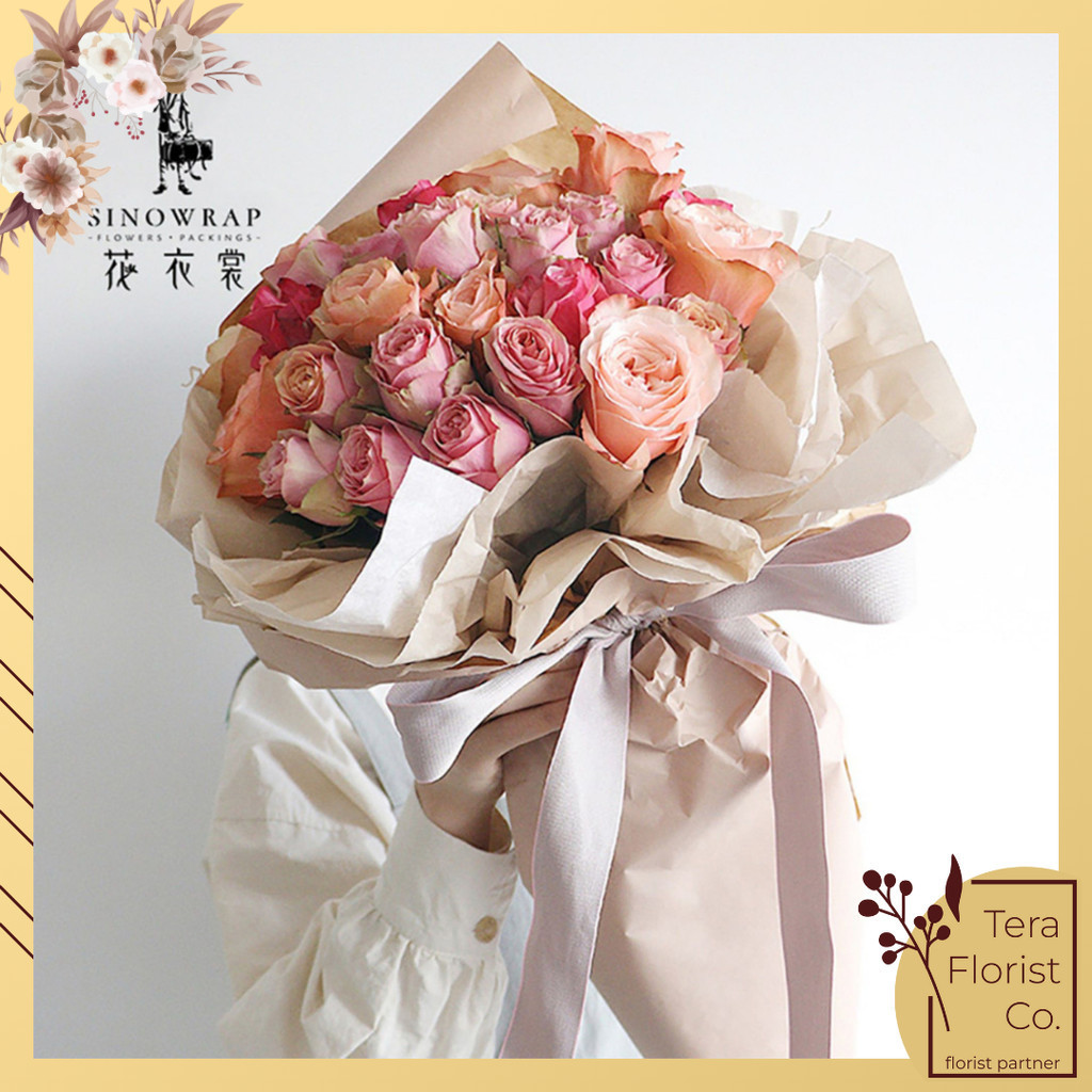 

iDk90 40 Lembar Sydney Paper Kertas Bunga Flower Wrapping Kertas Buket Wrap Paper Bungkus Bouquet