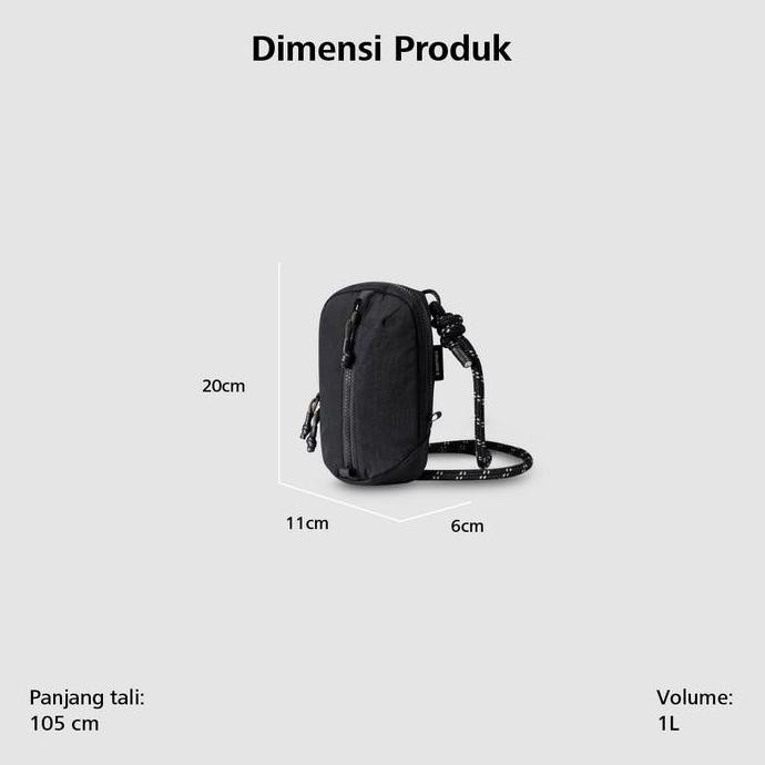 Promo Bodypack Hetz Vision  Travel Pouch Tas Dompet Hp Selempang Kecil Ringan Dan Kuat - Hitam