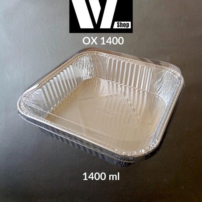 CO NEW PRODUCT ALUMUNIUM TRAY OX1400 ALUMINIUM FOIL TEMPAT KOTAK KUE BOLU OX 1400