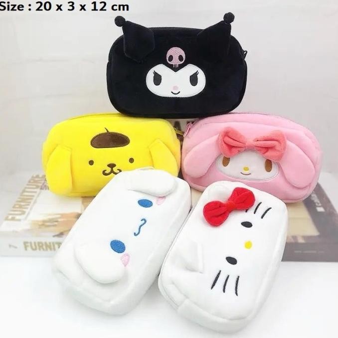 

@#@#@#] Fur pencil case sanrio melody cinnamoroll kotak pensil tempat makeup