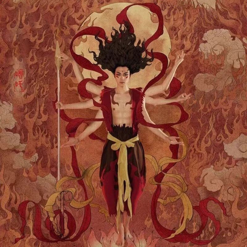 Nezha: Anak Laut cosplay Set Lengkap