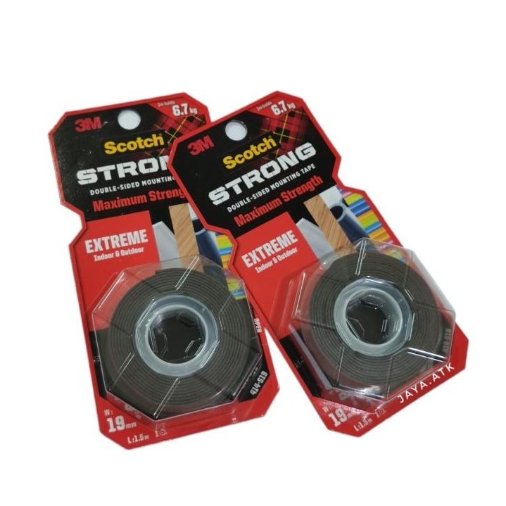 

MURAH 3M SCOTCH DOUBLE TAPE MOUNTING 414-S19 VHB OUTDOOR 19MM X 1.5M SELOTIP