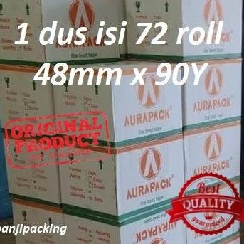 

HRG DISKON Lakban Bening Coklat Aurapack 1 dus 48mm x 90 Yard Aura Pack solatip