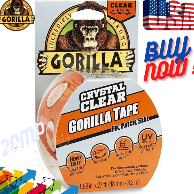 

SALE Isolasi Lakban Gorilla Tape Crystal Clear